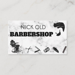 Barber Hair Stylist moderne marmerluxe Visitekaartje