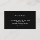 Barber Hair Stylist Simple Elegant Black White Visitekaartje (Achterkant)