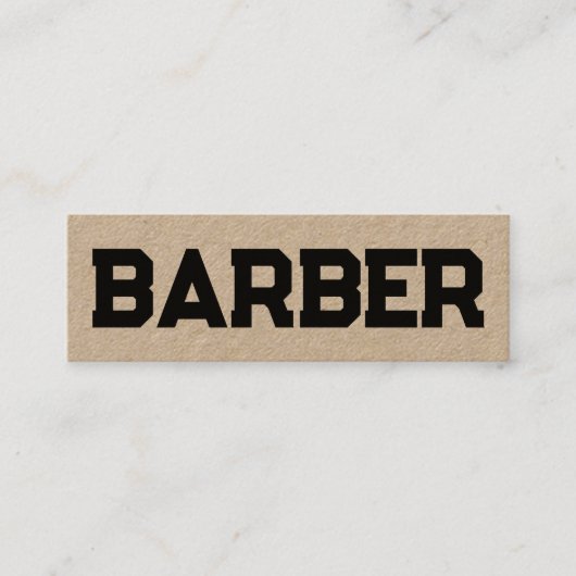 Barber Hairdresser QR Mini Visitekaartje (Voorkant)