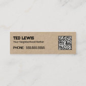 Barber Hairdresser QR Mini Visitekaartje (Achterkant)
