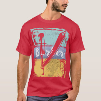 Barber Hairdresser  Retro Razor T-shirt