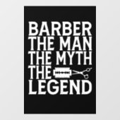 Barber Het Man 2024 Raamsticker (Vel)