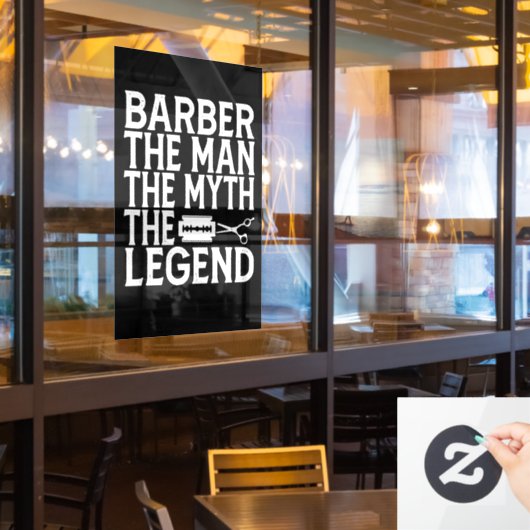 Barber Het Man 2024 Raamsticker (Restaurant Raam)
