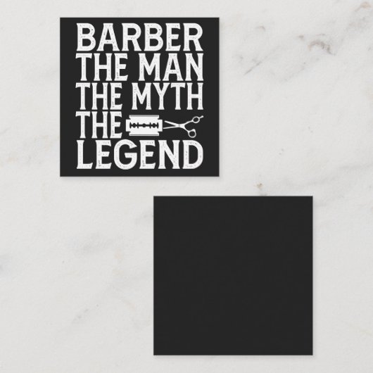 Barber Het Man 2024 Vierkante Visitekaartje (Voorkant / Achterkant)