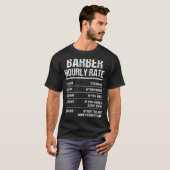 barber Hourly Rate T-shirt (Voorkant volledig)
