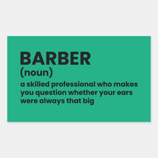 Barber Humor Definition Sticker (Voorkant)