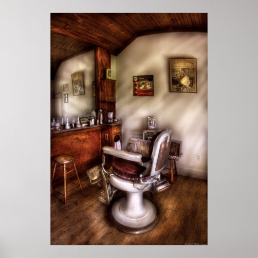 Barber - in de barber - winkel poster (Voorkant)