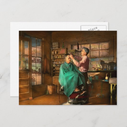 Barber - JH Parham Barber en Notaris Public 1941 Briefkaart (Voorkant / Achterkant)