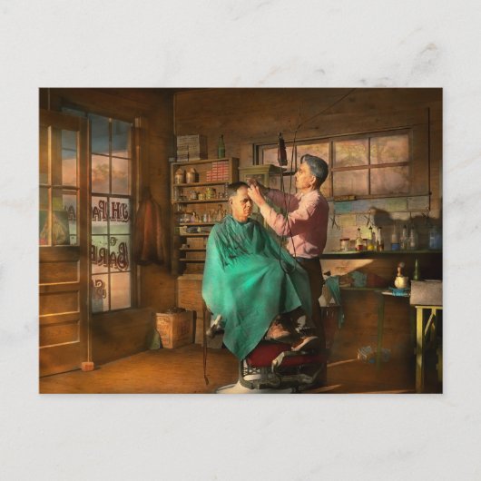 Barber - JH Parham Barber en Notaris Public 1941 Briefkaart (Voorkant)