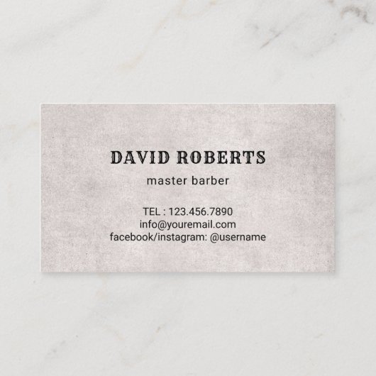 Barber kapperszaak haar stylist modern rood gewatt visitekaartje (Achterkant)