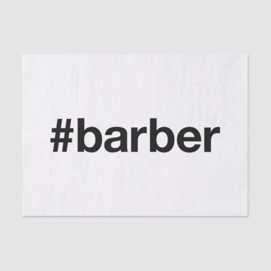 BARBER Kapsalon Hashtag Tissuepapier (Voorkant)