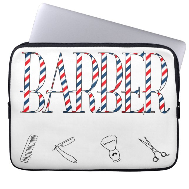 Barber Laptop Sleeve (Voorkant)
