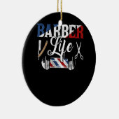 Barber Life Pole Scissors Blade Shop Hairs Keramisch Ornament (Rechts)
