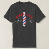 Barber Life Salon Hair Dresser Distress Scissors T-shirt (Design voorkant)