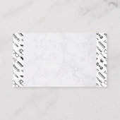 Barber Logo | Barber Gereedschap Patroon Marmer Klantenkaartje (Achterkant)