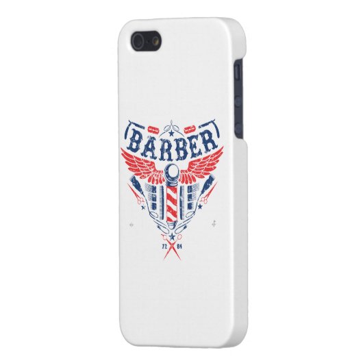 Barber logo IPhone 5 cover (Achterkant Links)