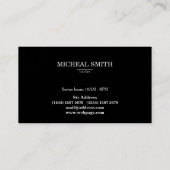 Barber-Logo met rechte stok en Barber-pool Visitekaartje (Achterkant)