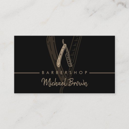 Barber Logo recht Visitekaartje (Voorkant)
