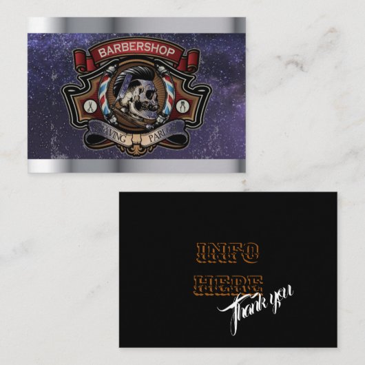 barber logo visitekaartje (Voorkant / Achterkant)