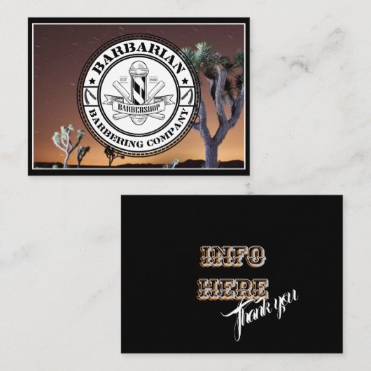 barber logo visitekaartje (Voorkant / Achterkant)