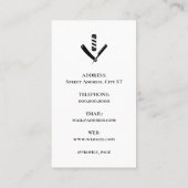 Barber logo zwart-wit visitekaartje (Achterkant)