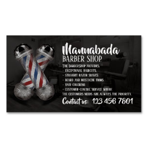Barber logo's supply shop aangepaste foto magnetisch visitekaartje