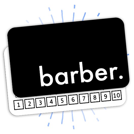 Barber, loyaliteitspunch kaart klantenkaartje
