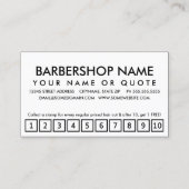 Barber, loyaliteitspunch kaart klantenkaartje (Achterkant)