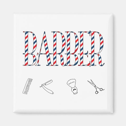Barber Magneet (Voorkant)