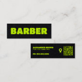 Barber Maps Custom QR Mini Visitekaartje (Voorkant / Achterkant)