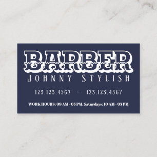  barber met dubbeltoon visitekaartje