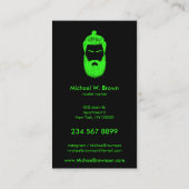 Barber met Hipster logo Visitekaartje (Achterkant)