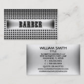 Barber Metal Look Visitekaartje (Voorkant / Achterkant)
