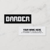 BARBER MINI VISITEKAARTJE (Voorkant / Achterkant)