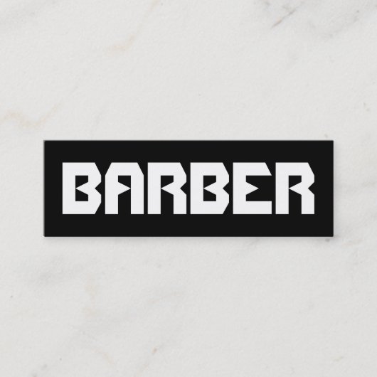 BARBER MINI VISITEKAARTJE (Voorkant)