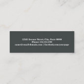 Barber-minimalistische verticale schaar Comb Mini Visitekaartje (Achterkant)