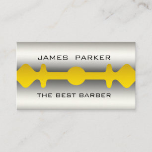 Barber Modern Razor Blade Salon Hair Stylist Visitekaartje