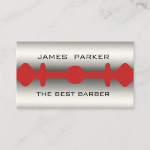 Barber Modern Razor Blade Salon Hair Stylist Visitekaartje