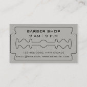 Barber Modern Razor Blade Salon Hair Stylist Visitekaartje (Achterkant)