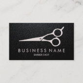 Barber Moderne Matte Zwart Haar Stylist Schaar Visitekaartje (Voorkant)
