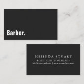 Barber moderne minimalistische professional visitekaartje (Voorkant / Achterkant)