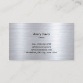 Barber Moderne Zwarte Schaar Haarstylist Visitekaartje (Achterkant)