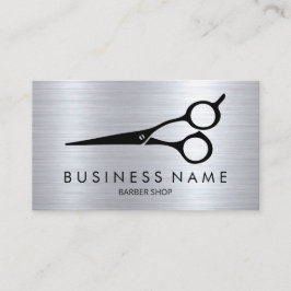 Barber Moderne Zwarte Schaar Haarstylist Visitekaartje