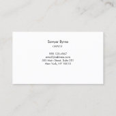 Barber Monogram Scissors Black Barbershop Visitekaartje (Achterkant)