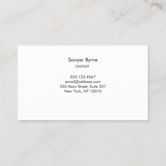 Barber Monogram Scissors Black Barbershop Visitekaartje (Achterkant)