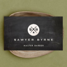 Barber Monogram Scissors Black Barbershop