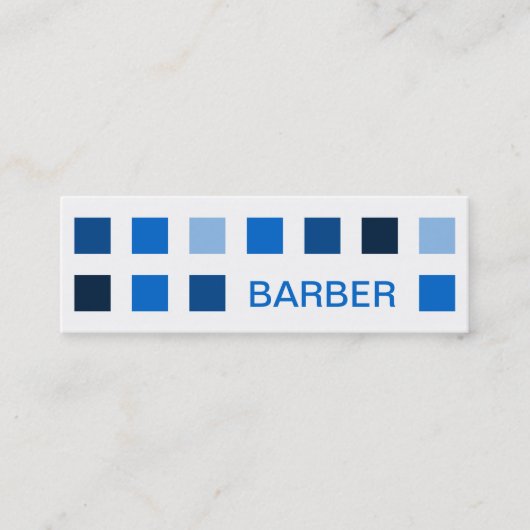 BARBER (moskee-vierkantjes) Mini Visitekaartje (Voorkant)