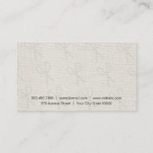 Barber Mustache | Gereedschap voor schaarkammen Visitekaartje (Achterkant)