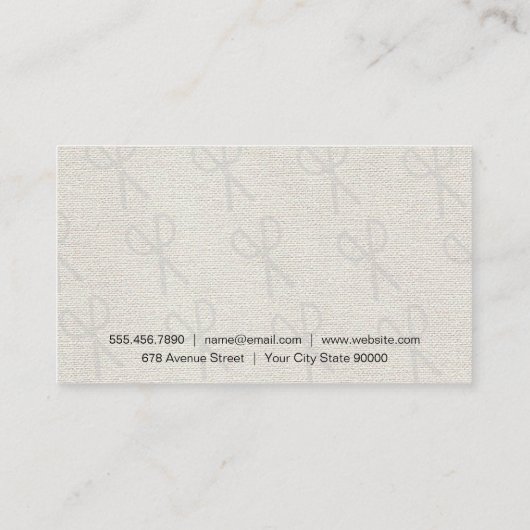 Barber Mustache | Gereedschap voor schaarkammen Visitekaartje (Achterkant)