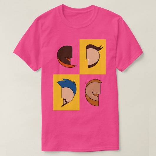 Barber Mustaches Pattern T-shirt (Design voorkant)